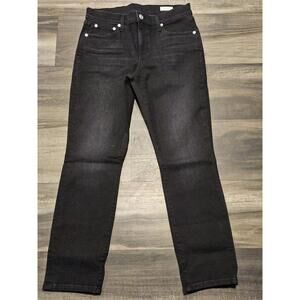 AYR The Stir Jeans Size 28  Slim Straight High Rise Stovepipe Ankle Black